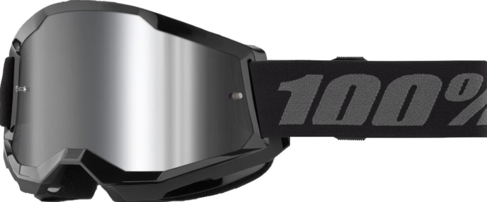 100percent Strata 2 Goggle Black - Mirror Silver Lens