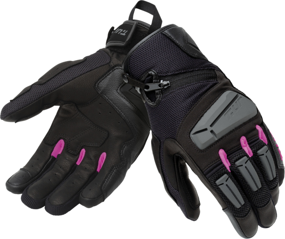 T. UR Damen Handschuh G-Four schwarz-grau-pink M