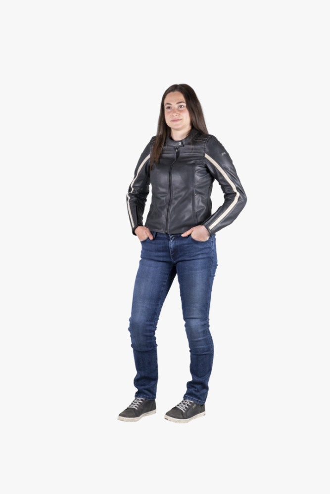 IXS Classic LD Damen Jacke Stripe schwarz 40D