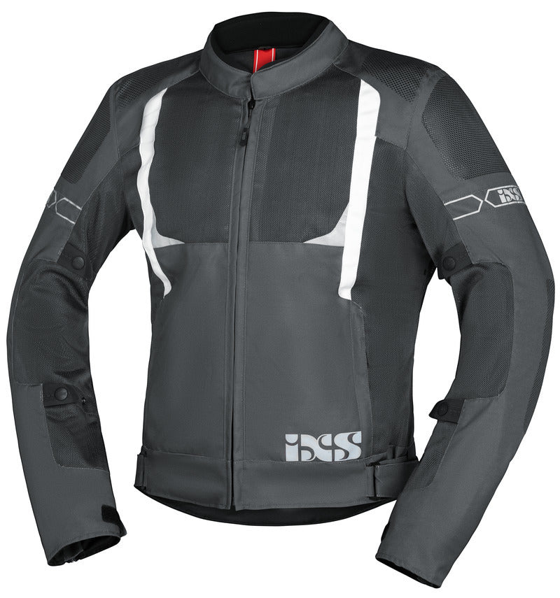 IXS Sport Jacke Trigonis-Air dunkelgrau-grau-weiss M