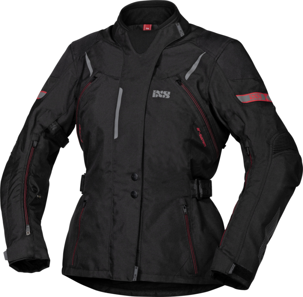 IXS Tour Damen Jacke Liz-ST schwarz-rot DXL