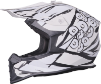 gms Motocrosshelm Fortis Graffi matt schwarz-weiss S