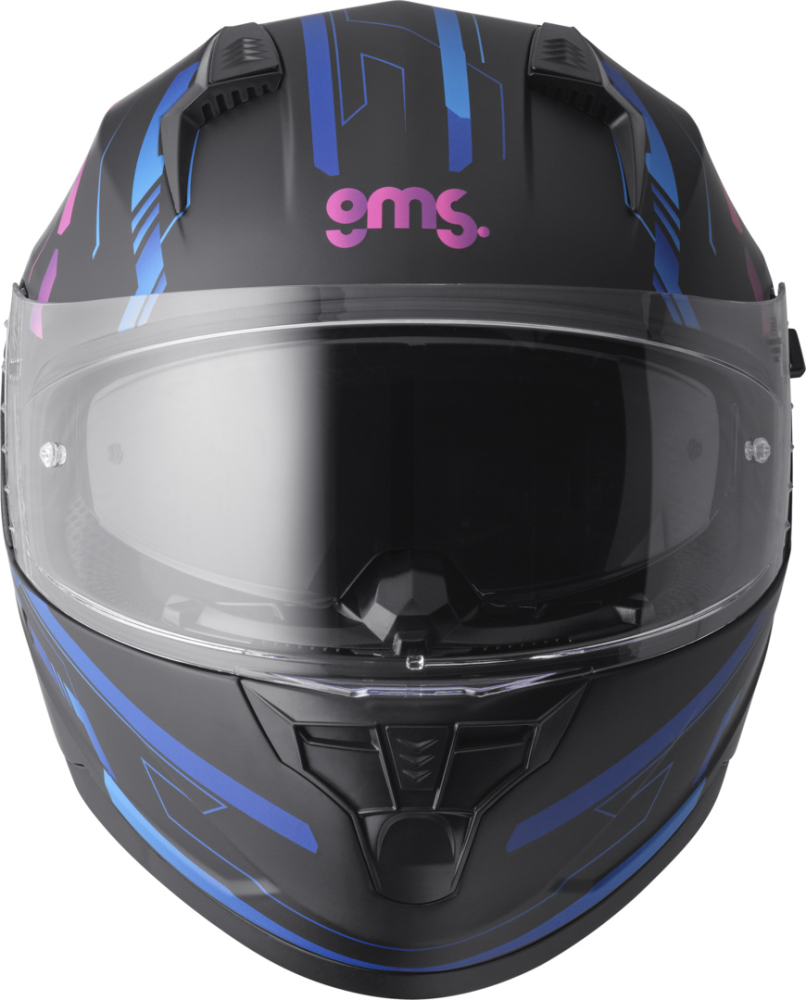 gms Integralhelm Hexago Graphic matt-blau-violett M