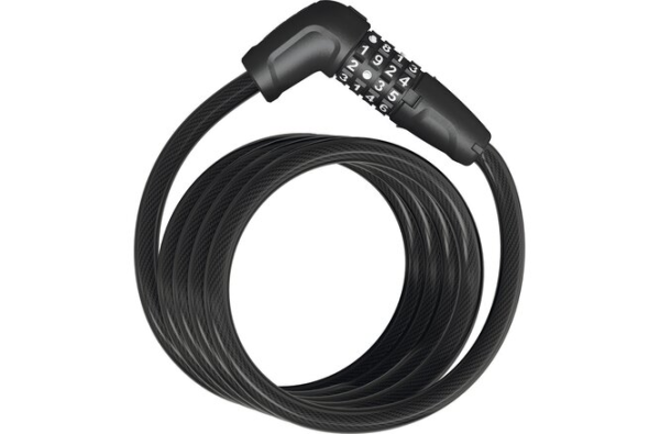 ABUS Spiralkabelschloss Numero 5510C/180 Code ohne Halter schwarz